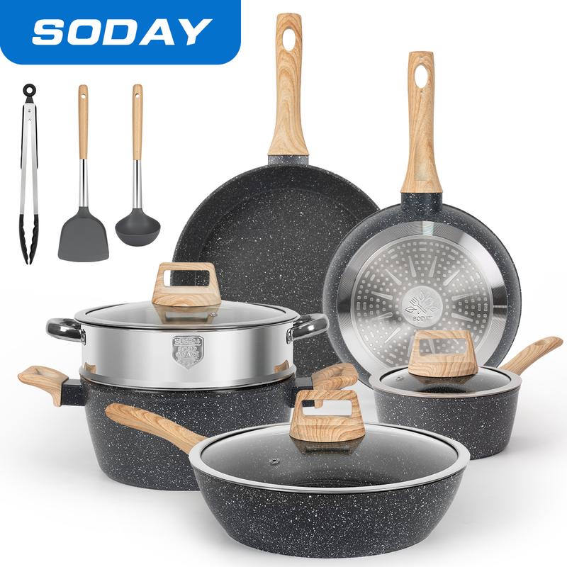 SODAY 12pcs Pots and Pans Set - soday